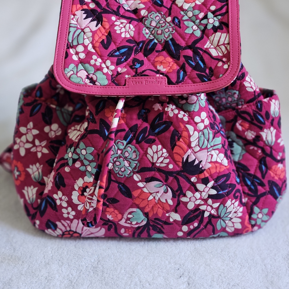 Vera Bradley Pink and Blue Floral Backpack
